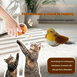 Blue Flapping Bird Cat Toy,Simulating Chirping Bird,Interactive Chirping Bird Cat Toy,Cat Bird Toy Flapping,Bird Toys for Cats,Cat Toys Flapping Bird,Chirping Bird Toy,Interactive Cat Feather Toy