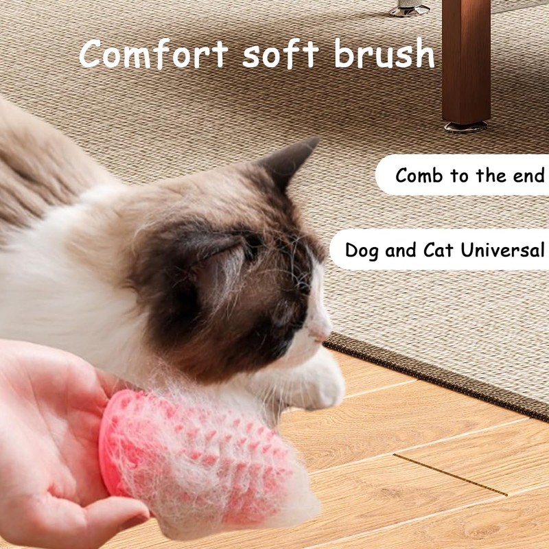 YuJianShengHong 4Pcs 2-in-1 Cat Self Groomer, Scratcher Adjustable Cat Massager,