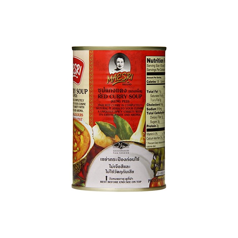 MaeSri Red Curry Soup, 14 Ounce (Pack of 12)