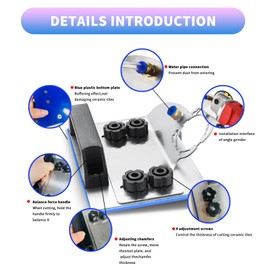 Angle Grinder Stand for Tile 45° Chamfer Grinder Cutting 45 Degree Angle Tile Grinding Fixed Holder Grind Sturdy Stand Tool Metal Tile Cutting Bracket Chamfering Stand Tool for 100-Type Angle Grinders