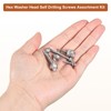 DTGN 165Pcs #12 Hex Washer Head Self Drilling Screws Kit