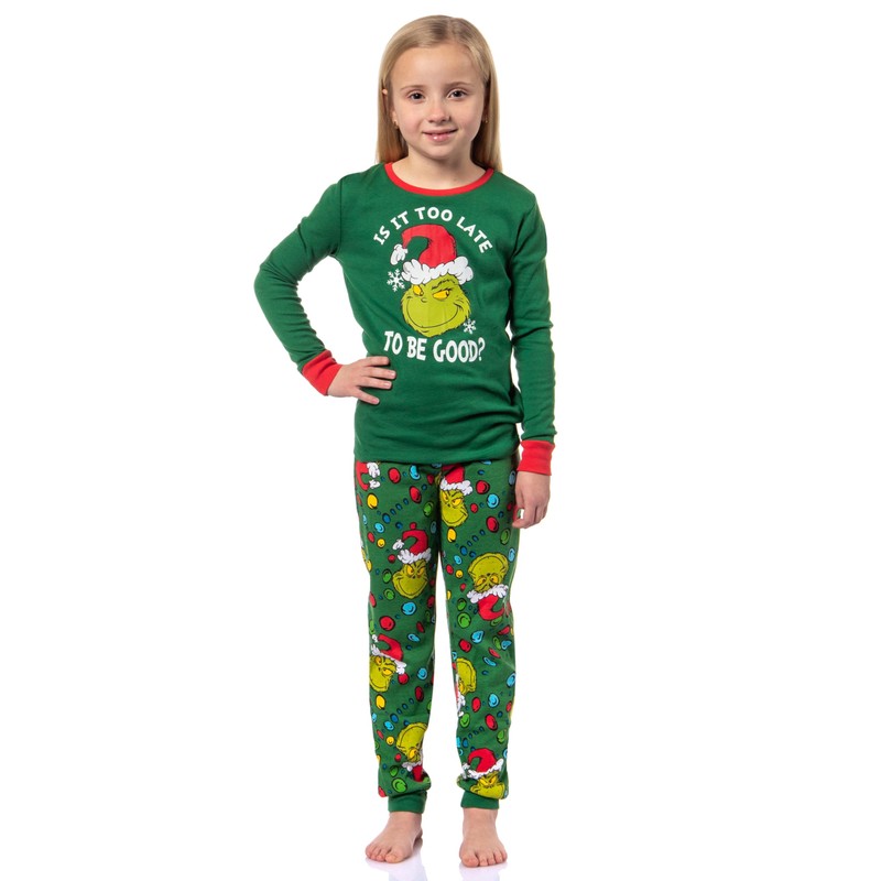 Dr. Seuss How GRINCH Stole Christmas Lights Sleep Pajama Set