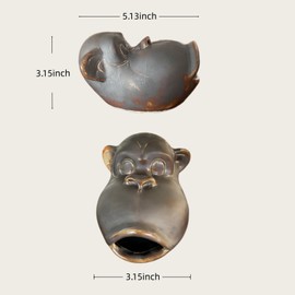 Cigar Ashtrays, Ceramic Monkey Ashtrays for Smokers, Elegant Ashtrays for Patio Indoor Home Decor Garden, Cigar Accessories for Men, Unique Cigar Gifts for Men