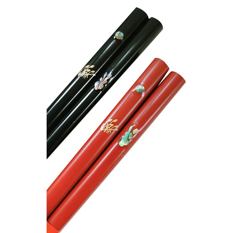 Married and Wife Chopsticks with Paulownia Box and Wrapping Included,