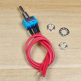 Gebildet Prewired MTS-103 Blue Mini Toggle Switch 125 VAC 6 A, 3 Pin 3 Position On/Off/On Switch for Car Marine Vehicles Toggle Switch Pack of 6