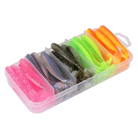 Paddle Tail Fishing Lures, 50 Pack Soft Plastic Lures, Fishing Lures, Pike Lure Shad Minnow Lures, Jerk Bait Lures, Trout Walleye Bass Fishing Artificial Bait For Freshwater Saltwater Fishing