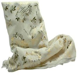 Biblical World My Beloved Scripture Scarf For Woman, 100% Polyester 20 x 60 inches (Ivory)