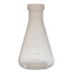 250ml Plastic Erlenmeyer Flask with Screw Cap, Polypropylene, Molded Graduations,