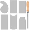 Therwen Scraper Burnisher and 6 Pcs Multi-Shaped Scraper Set Burnishing