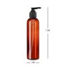 ljdeals 8 oz Amber Plastic Bottles, Empty Pump Bottles, Refillable