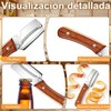 Pelador de Verduras Multifuncional LANBONE con Mango de Madera y