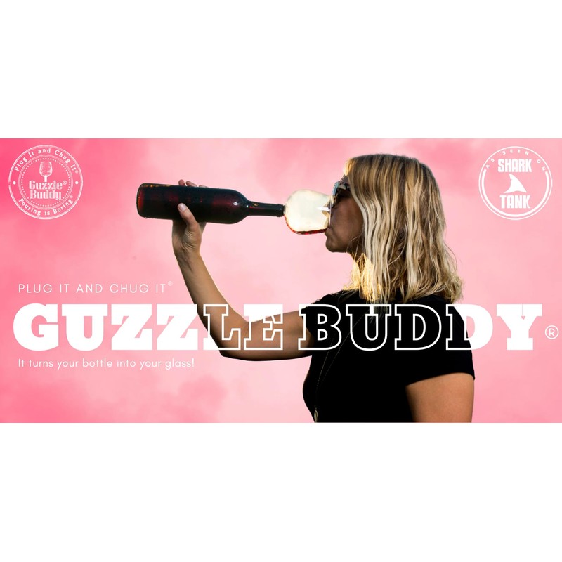Guzzle Buddy 2GO Unbreakable Plastic Wine Bottle Glass, It Turns