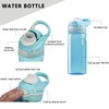 DEARART 16oz Sky Blue Water Bottle Small Clear Bottle With