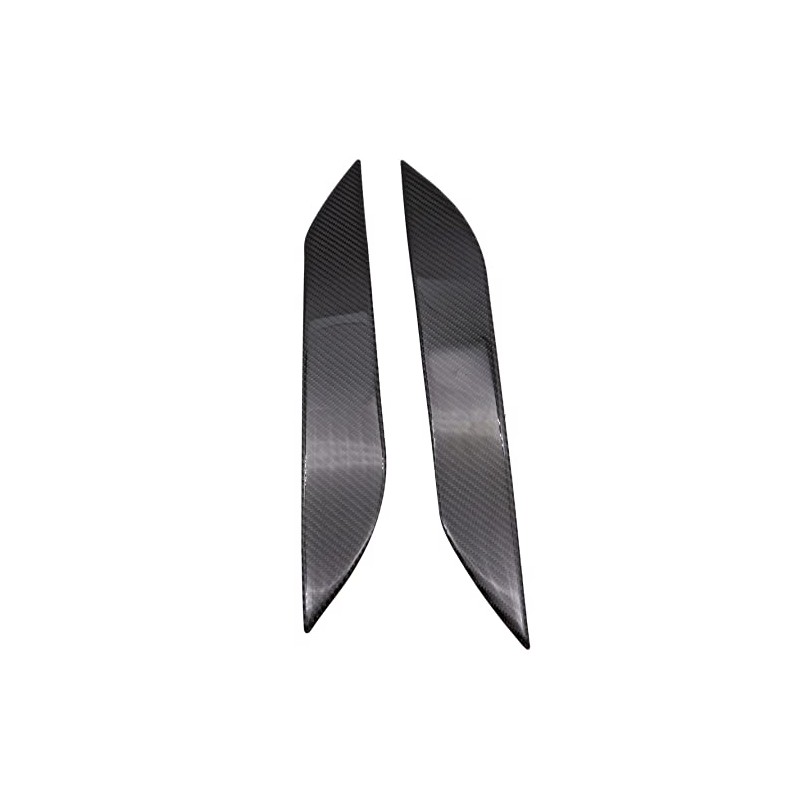 FZJDSD 2 Pcs Carbon Fiber Headlight Eyebrow Eyelid Trim Compatible