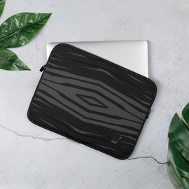 Black H Stripes BeSculpt Laptop Sleeve 2 - Size: 15″
