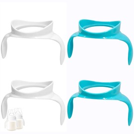 Asas de Mamilas Asas para biberones accesorios compatible con Avent Biberón Anti-colic 4 m+ (Blanca & Azul │4 pzs)