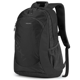 mixi 45L Ultra Lightweight Waterproof Travel Backpack, 21 inch Casual Daypack for Men Women, Durable Spacious Bag for Travel, Sports, Camping, Hiking & College, Black