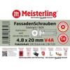 Meisterling® Facade Screws Stainless Steel V4A 4.8 x 20 mm