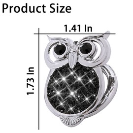 AUCELI Bling Owl Crystal Car Engine lgnition Start Stop Button Cover, Diamond Rhinestone Push to Start Button Key lgnition Protective Decal, Vehicle Interior Decoration Sticker