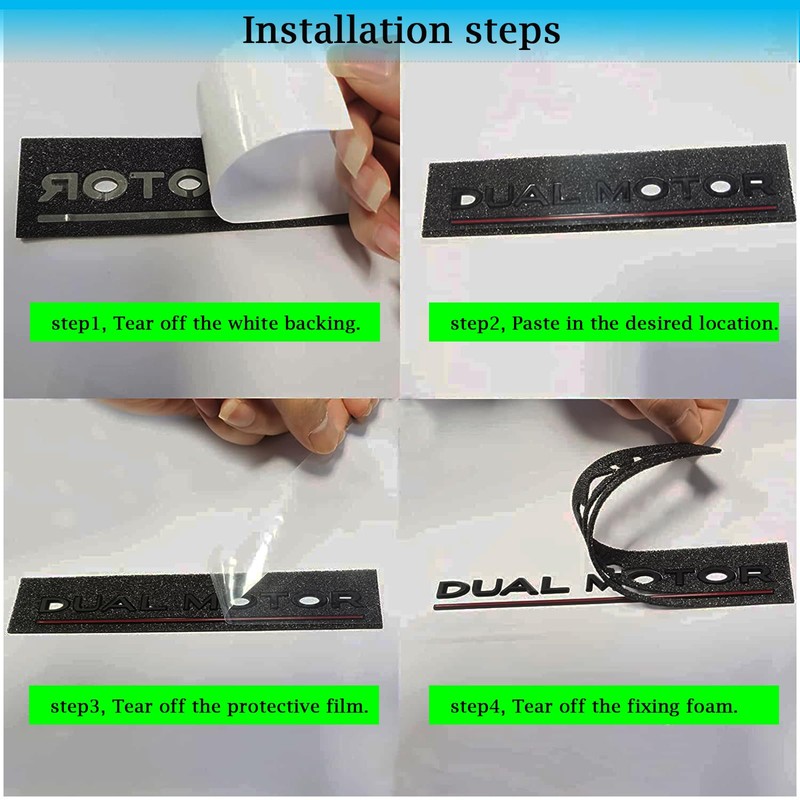 YHCDSEA Dual Motor Badge Emblem Sticker Plaid Decor Compatible for