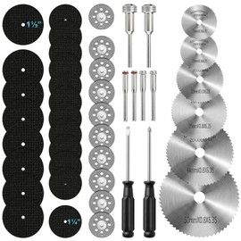 Cutting Wheel Set, 44Pcs Pro Cutting Wheels Kit for Dremel Cut Off Wheels, Resin Cutting Discs, 545 Diamond Cutting Wheels, HSS Circular Saw Blades, Rotary Tool Kit for Metal/Wood/Plastic/Glass/Stone