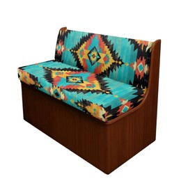 SUITOSELFY Navajo Print RV Couch Covers for Sofa Bed 2-Piece Turquoise RV Bench Seat Covers for Dinette Camper Cushion Covers Stretch Washable Couch Cover Slip Covers for RV Furniture