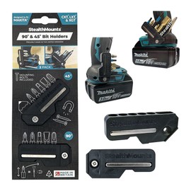 StealthMounts 4590 Magnetic Bit Holder for Makita | Makita Impact Drill Bit Holder (2 Pack) (Black)