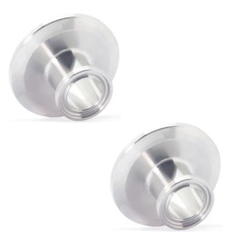 QMINOX 1.5 Inch × 0.75 Inch Sanitary Fitting End Cap Reducer Stainless Steel 304 Sanitary Concentric Reducer Tri Clamp Clover 2 pack