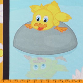 Mook Fabrics Mother Baby Ducks Fabric [45in. Wide] – 100% Combed Cotton Material for Quilting| Arts, Crafts & Sewing, Multi (36" Panel) Cut by The Yard