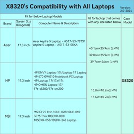 Smatree Hard Protective Sleeve Case Compatible for 17.3 inch HP Envy Laptop 17t/17, HP 470 G9/G10 Notebook PC, HP Laptop 17/17t-cn300, HP Laptop 17z-cp200, for HP OMEN Laptop 17 Notebook Bag (X8320)