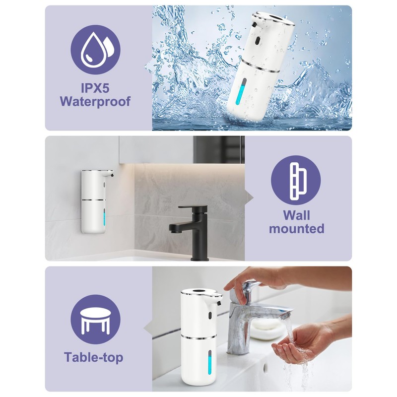 OQIMAX Automatic Soap Dispenser with Sensor, No Touch Electric Foam