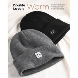 FURTALK Beanie Hats for Women Knit Cuffed Winter Hats Soft Warm Cute Ski Skull Caps