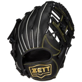 ZETT BJGB74510 Boys Soft Baseball Grab, Soft Steer, All-round, Black (1900), Right Throw