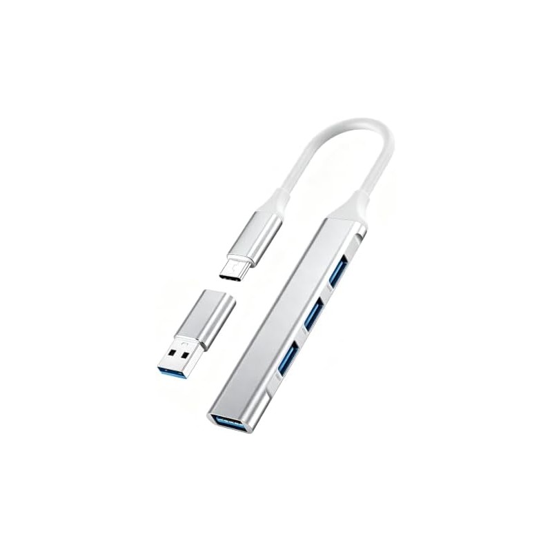 La Brodée Hub USB C, 4 Puertos Mini USB con