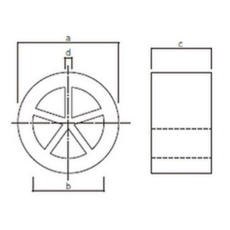 Shinyei Home Create Ventilation Parts Soundproof Sleeve SK-BO100 Gray Main