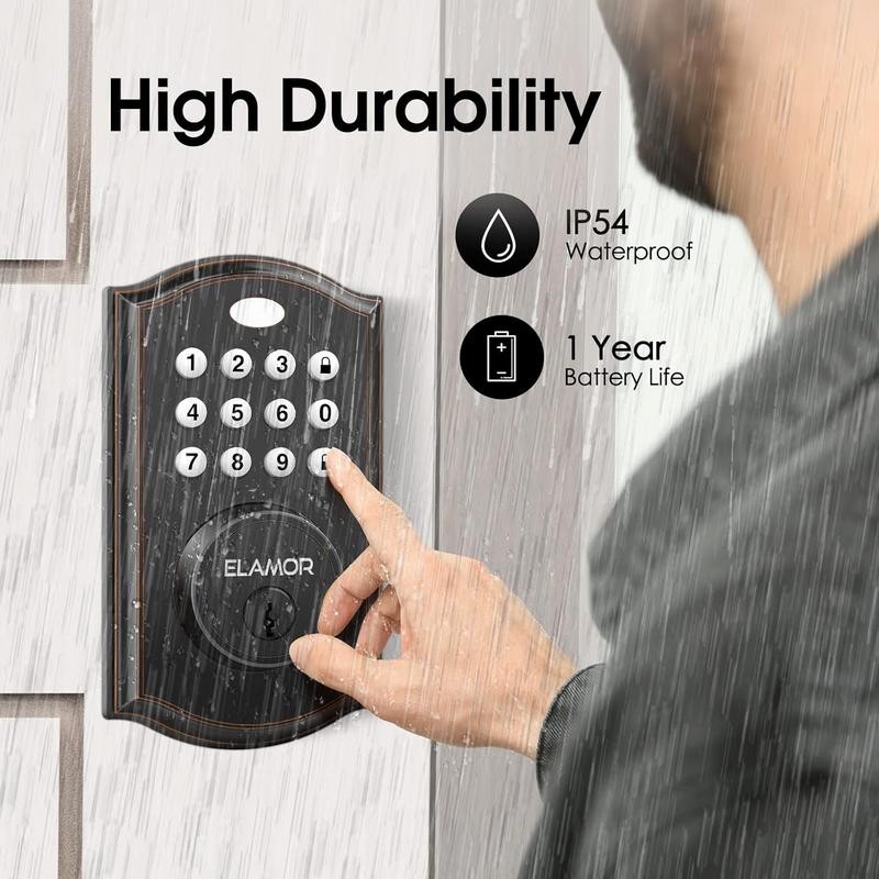 Keyless Entry Door Lock - Electronic Door Lock with Keypad,