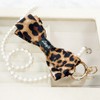 (3 types) Burnaby Leopard Ribbon Gold Keyring Round / (3종)