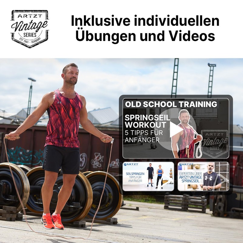 ARTZT Vintage Series Skipping Rope Natural, One Size