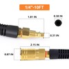 GASHER Black 1/4" x 10FT Polyurethane Recoil Air Hose with