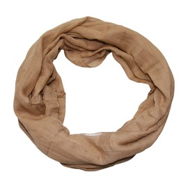 beybey® Fashionable tube scarf for women, practical loop scarf for versatile styles, loop scarf for women, beige