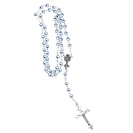Widdle Gifts First Holy Communion Rosary Set – Blue Plastic for Boys C6110/BL