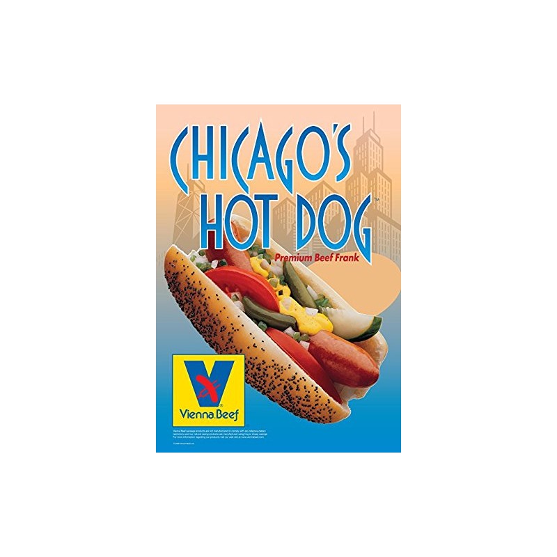 Vienna Beef Jumbo Franks 6" 5:1 10 lbs. (Approximately 50