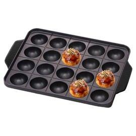 Happy Sales HSTKP20, Nonstick Baking Tray Takoyaki Pan, Aebleskiver Ebelskivers Pan, Stuffed Pancake Pan, 20 Molds