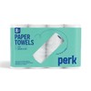 Perk Choose-A-Size Paper Towels, 2-Ply, 116 Sheets/Roll, 8 Rolls Pack