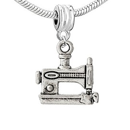 Sexy Sparkles Sewing Machine Charm Bead Compatible for Most European Snake Chain Bracelets