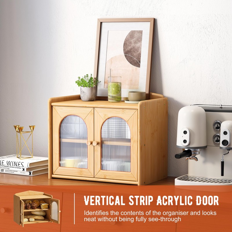 GHWIE Bread Box for Kitchen Countertop Large Bread Box Farmhouse