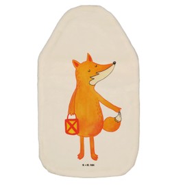 Mr. & Mrs. Panda Hot Water Bottle Fox Lantern – Gift, Love Saying, Saint Martin, Children's Hot Water Bottle, Hot Water Bottle with Cover, Lantern Moving, Cheering, Heat Cushion, Grain Cushion