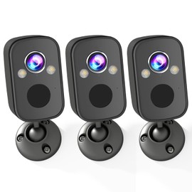Rraycom 3Pack Security Cameras Wireless Outdoor,5MP Battery Powered AI Motion Detection WiFi Indoor Camera,130°FOV,Waterproof, Full-Color Night Vision,Spotlight Siren Alarm, 2-Way Audio,Cloud/SD