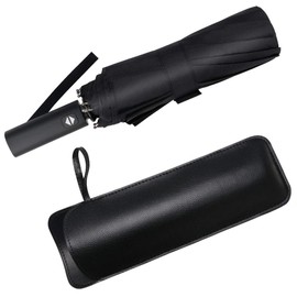 Vicloon Regenschirm, 12 Edelstahl-Rippen Auf-Zu Automatik Taschenschirm mit Schirmtasche, Teflonbeschichtung, Windsicher Klein Leicht Kompakt Reise Golfschirm