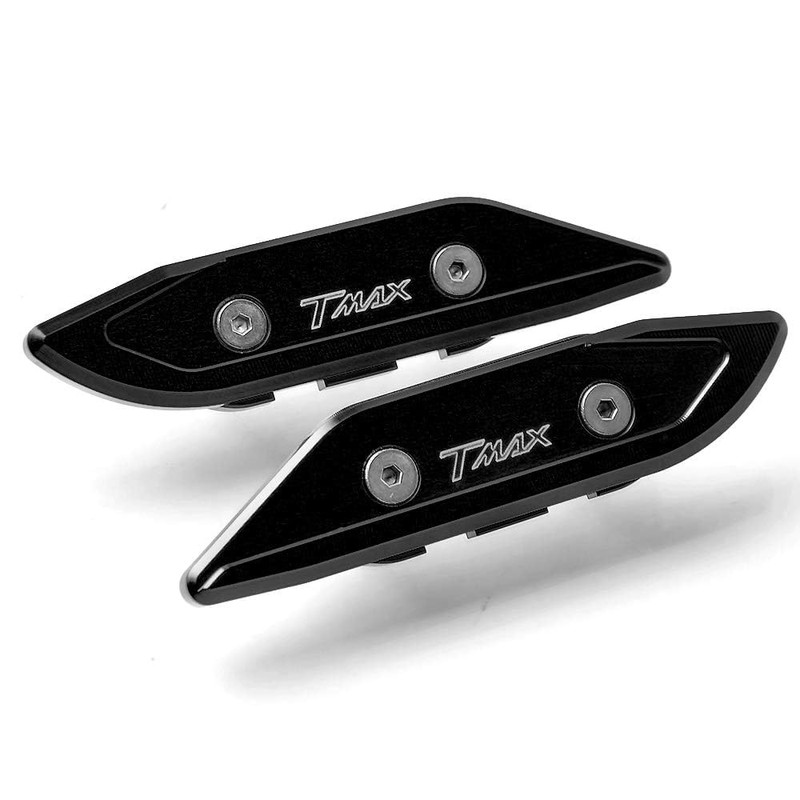 T MAX 530 CNC Side Mirrors with Hole Cover and